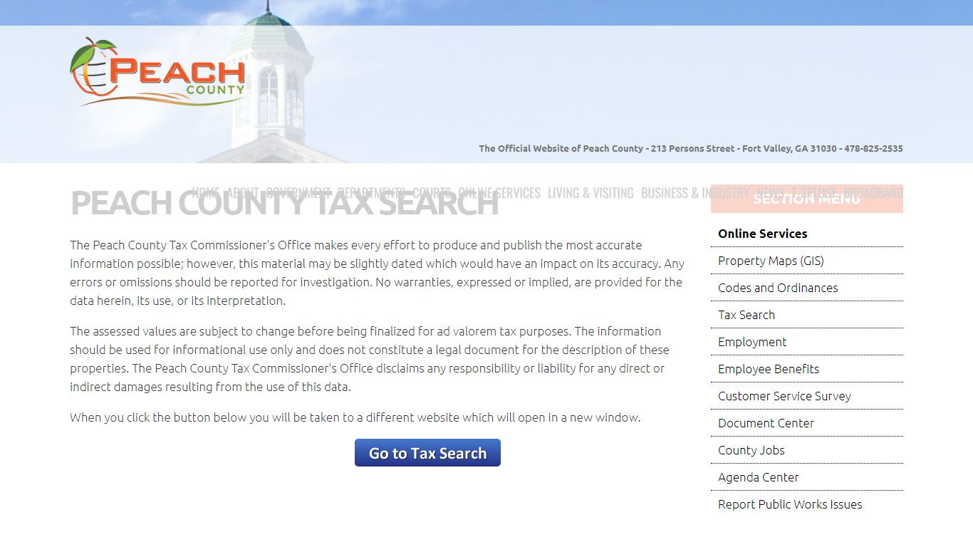 Tax Search - Peach County